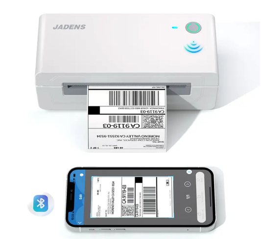 Portable Bluetooth Thermal Label Printer – Wireless, Inkless, Compatible with iOS, Android, Windows & Mac