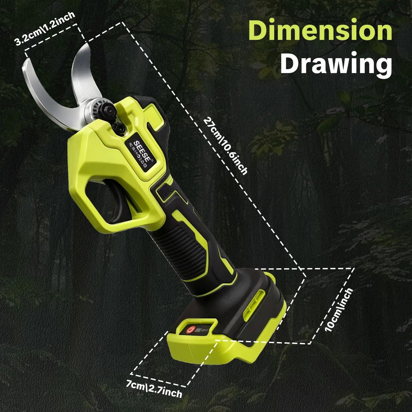 Electric Pruning Shears – 1.25" Cordless Power Pruner with Brushless Motor & Dual 21V Battery for Tree & Flower Trimming