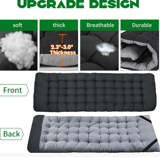DoCred XXL Folding Camping Cot with Mattress — Heavy Duty Portable Bed for Camping, Hiking, Travel & Home Guest Use
