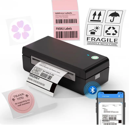 Portable Bluetooth Thermal Label Printer – Wireless, Inkless, Compatible with iOS, Android, Windows & Mac