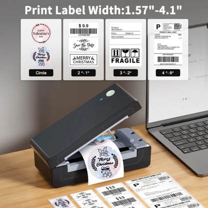 Portable Bluetooth Thermal Label Printer – Wireless, Inkless, Compatible with iOS, Android, Windows & Mac