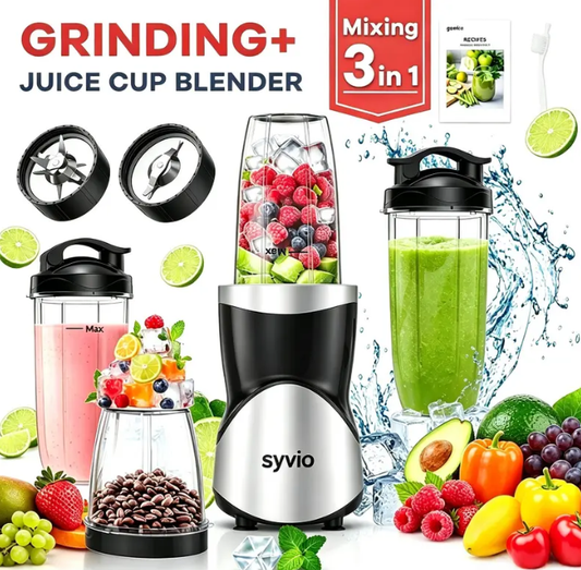 Ganiza Smoothie Blender 1100W – 6-Blade Personal Blender with 4 BPA-Free Cups