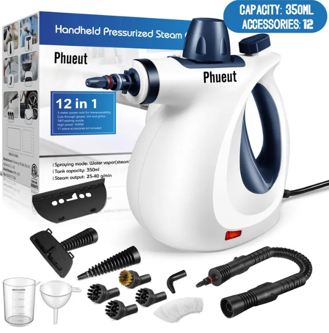 Phueut Handheld Steam Cleaner – High-Pressure Multi-Surface Steamer