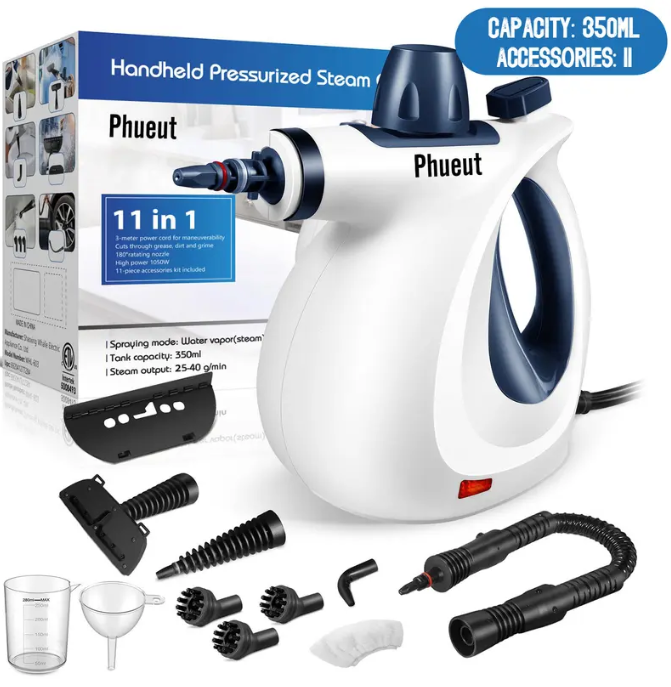 Phueut Handheld Steam Cleaner – High-Pressure Multi-Surface Steamer