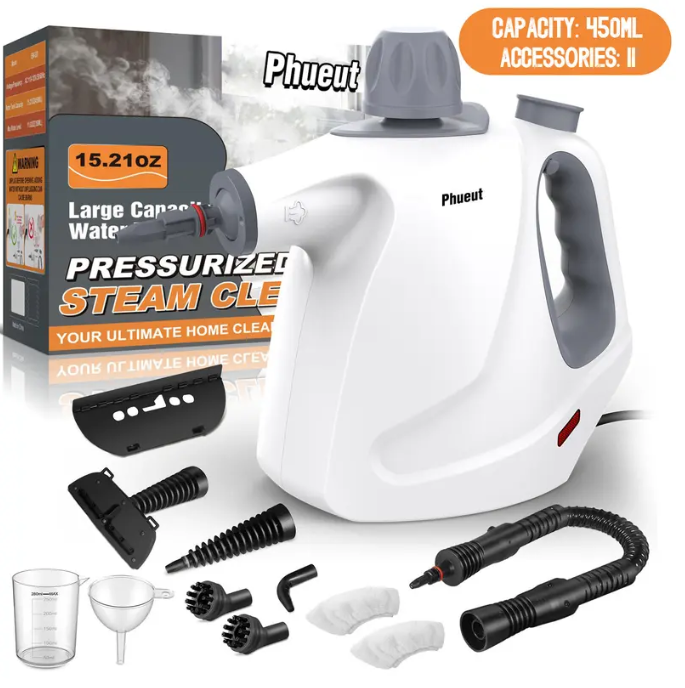 Phueut Handheld Steam Cleaner – High-Pressure Multi-Surface Steamer